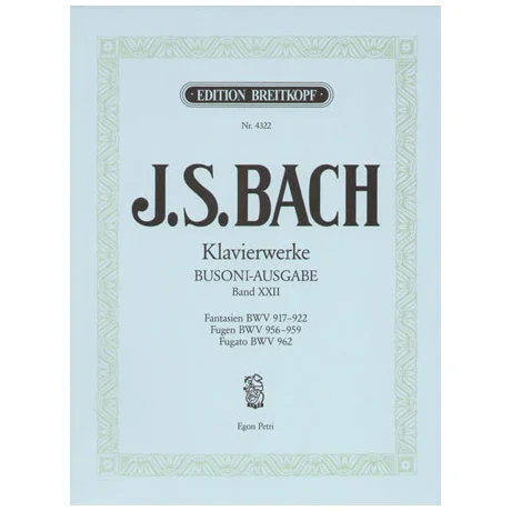 Bach, J. S.: Fantasien, Fugen, Fugato e-Moll