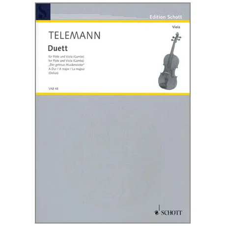 Telemann, G. Ph.: Duett aus »Der getreue Musikmeister« A-Dur