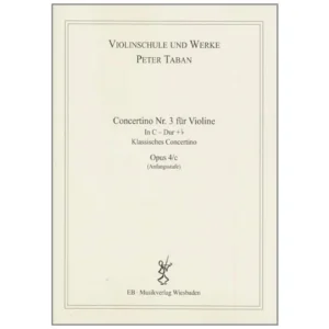 Taban, P.: Violinkonzert Nr. 3 Op. 4/c in C-Dur + b