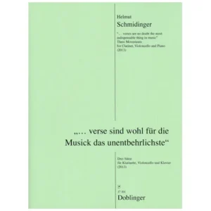 Schmiedinger, H.: »…verse sind wohl für die Musick das unentbehrlichste« (2013)