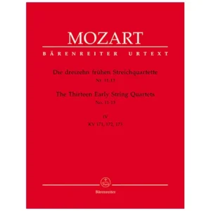 Mozart, W.A.: Die dreizehn frühen Streichquartette Bd.4 KV 171, 172, 173
