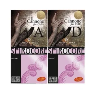 IL CANNONE WARM & BROAD + SPIROCORE corde per violoncello MIX SET