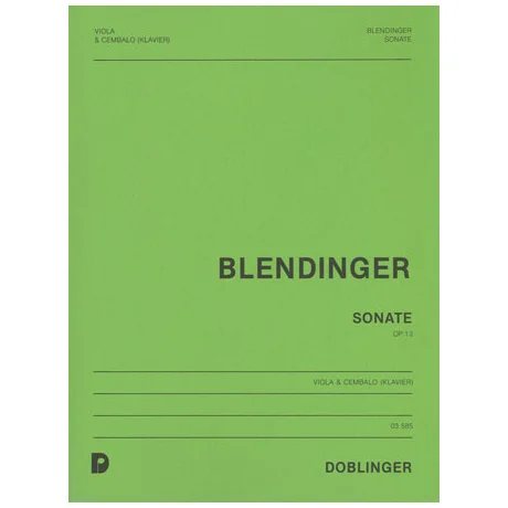 Blendinger, H.: Violasonate Op. 13