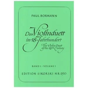Bormann, P.: Das Violinduett im 18. Jahrhundert Band 1