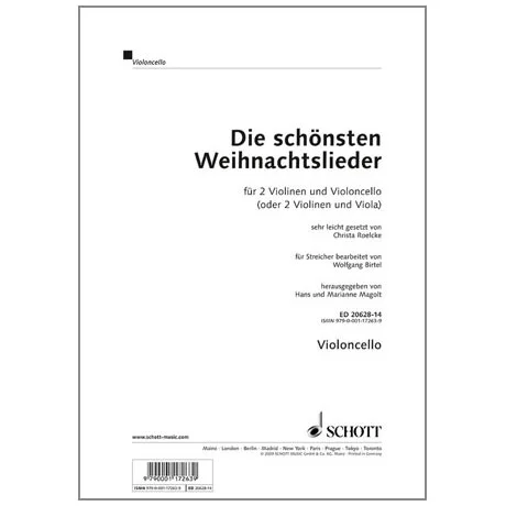 Magolt H. & M.: Die schönsten Weihnachtslieder – Trioheft, Stimme Cello
