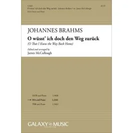 J.Brahms O Wusst’ich doch den Weg zuruck per Piano e Coro