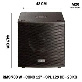 Subwoofer FBT SUBLINE 112SA 12″ 700w