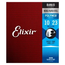 Elixir 11650 banjo nickel plated steel polyweb