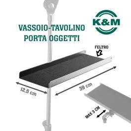 Portaoggetti K&M alluminio black 39x12cm