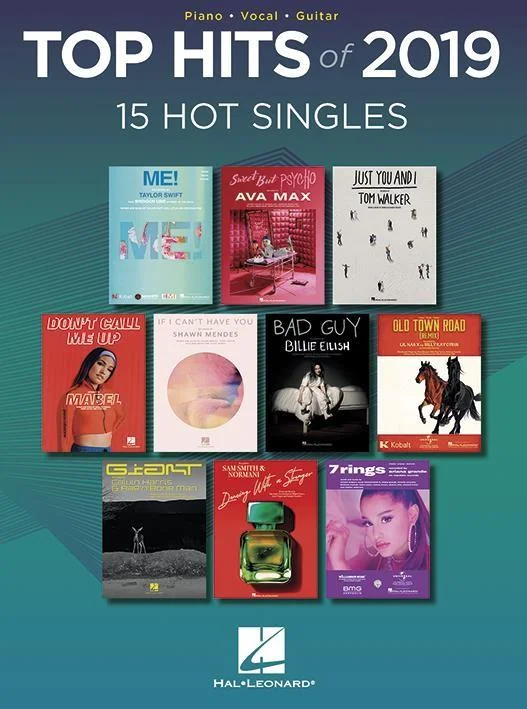 Top hits of 2019 for piano , vocal & guitar