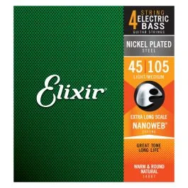 Elixir 14087 electric bass nickel plated steel nanoweb