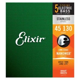 Elixir 14777 electric bass stainless steel nanoweb