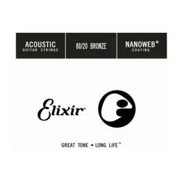 Elixir 15132 acoustic 80/20 bronze nanoweb single