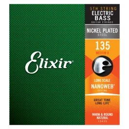 Elixir 15337 electric bass nickel plated steel nanoweb