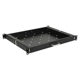 Showgear 19-inch 1u fixed sliding rack mount shelf