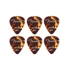 Blister plettri Fender 351 shape Wavelength tortoise medium 6pz