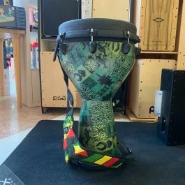 Remo Djembe 14 Key Tension Green Kinte Kloth