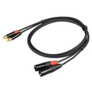 Proel CHLP330LU5 Cavo STEREO 2 X spina RCA a 2x spina volante XLR 3P Maschio 5mt