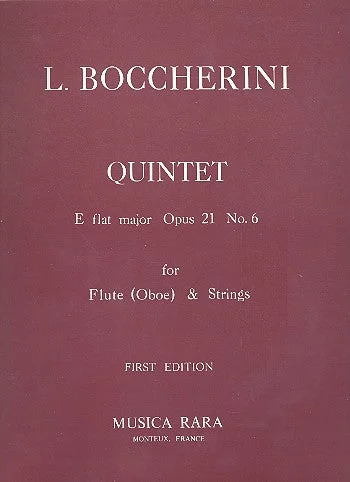 BOCCHERINI – Quintet in Eb major Op. 21/6