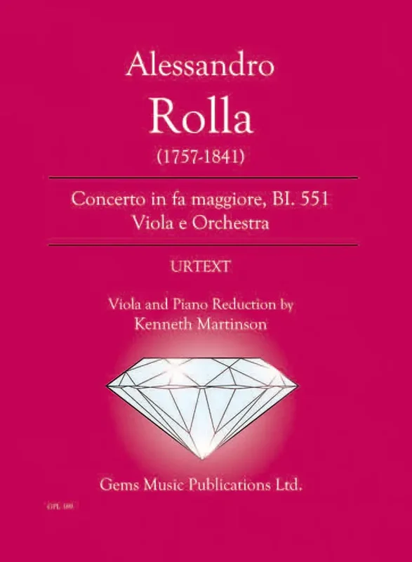 ROLLA – Concerto in Fa Maggiore BI. 551 Viola e Orchestra