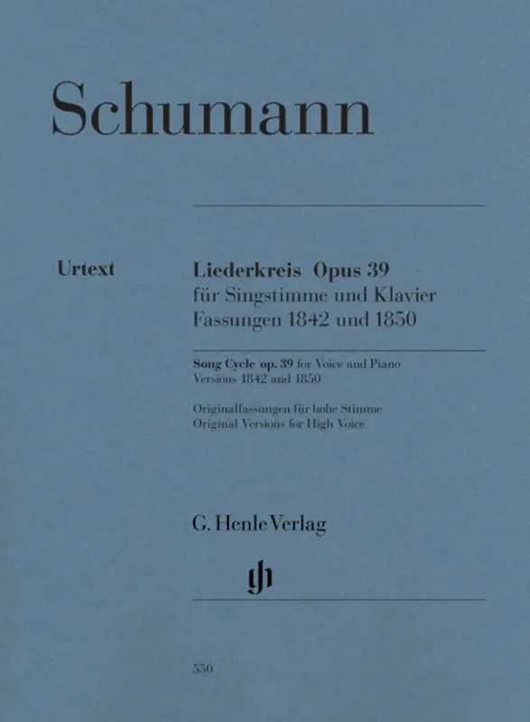 SCHUMANN – Liederkreis Op.39 – Original Keys For High Voice