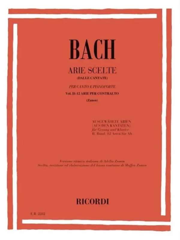 BACH – Arie Scelte Dalle Cantate Vol II