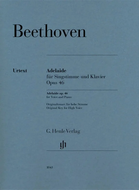 BEETHOVEN – Adelaide Op.46 Voice & Piano Urtext