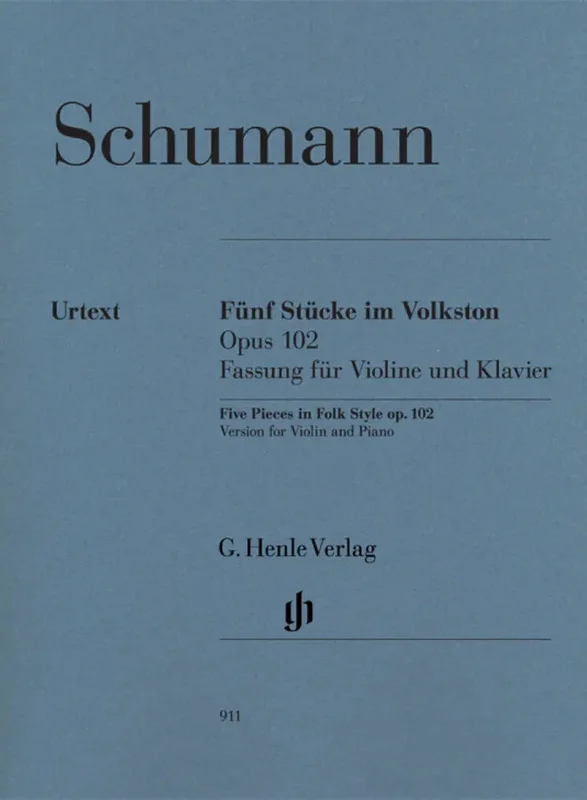 SCHUMANN – Five Pieces in Folk Style op.102 – Violino e Piano