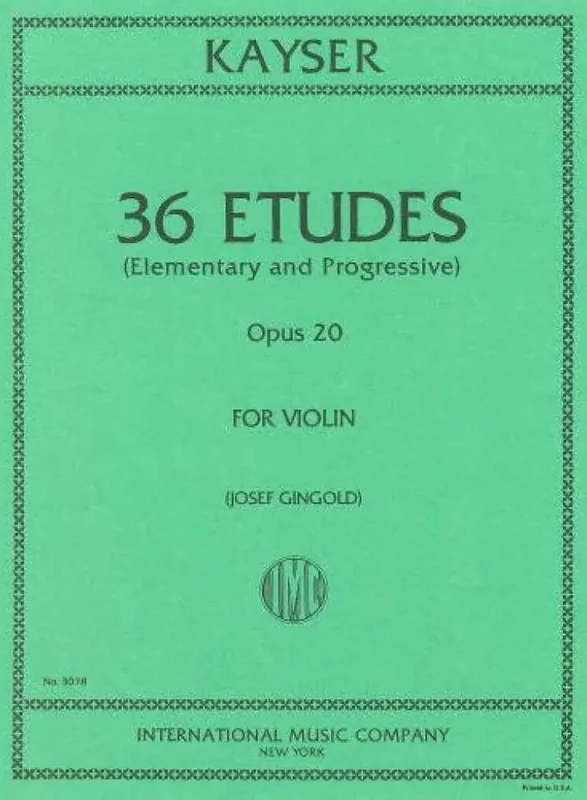 KAYSER – 36 Etudes (Elementary and Progressive) op.20