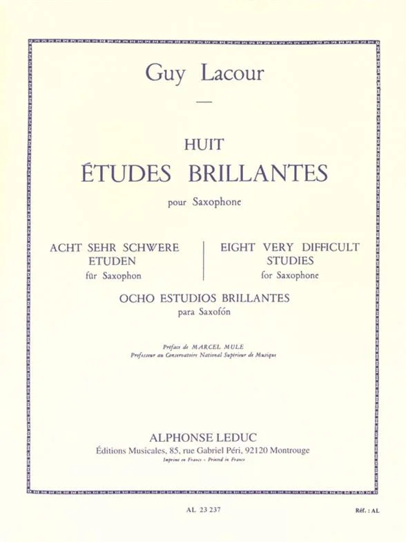 LACOUR – 8 Etudes Brillantes
