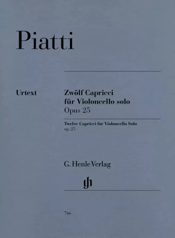 PIATTI – Twelve Capricci For Violoncello Solo Op. 25