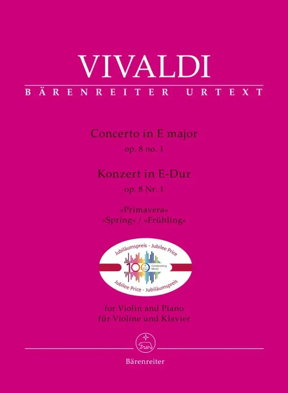 VIVALDI – Concerto for Violin and Piano E major op. 8, No. 1 “Spring”