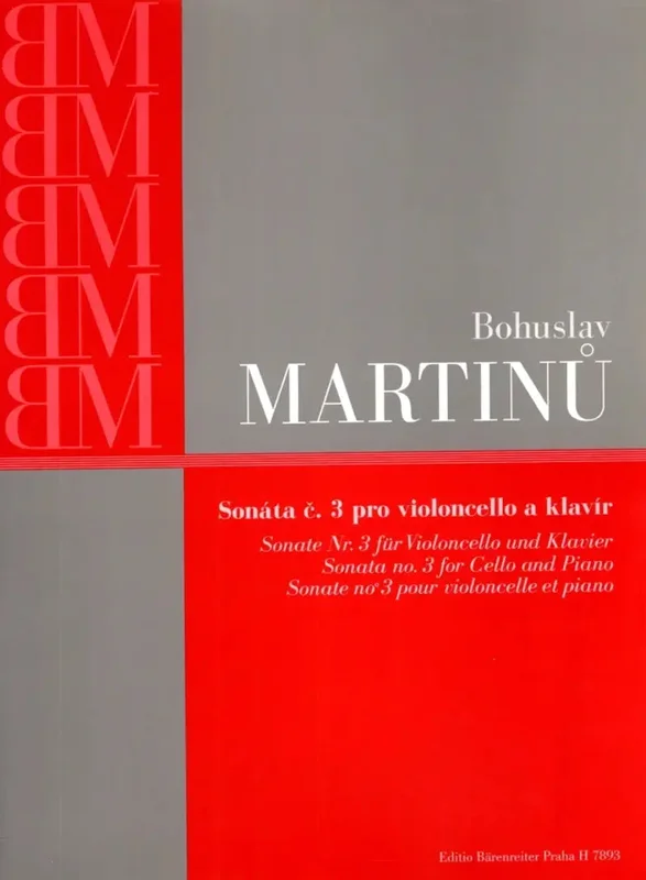 MARTINU – Sonata for Violoncello and Piano no. 3