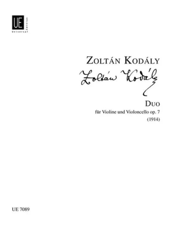 KODALY – Duo Per Violino e Violoncello Opera 7
