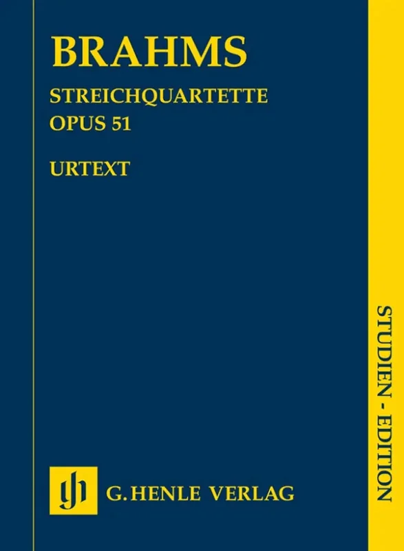 BRAHMS – String Quartets op. 51 no. 1 c minor and no. 2 a minor – Partitura