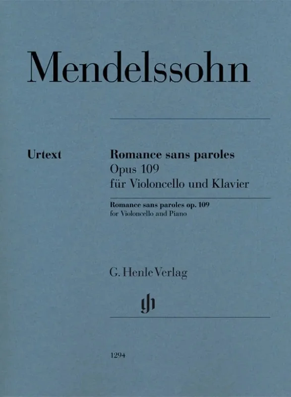 MENDELSSOHN – Romance sans paroles op. 109