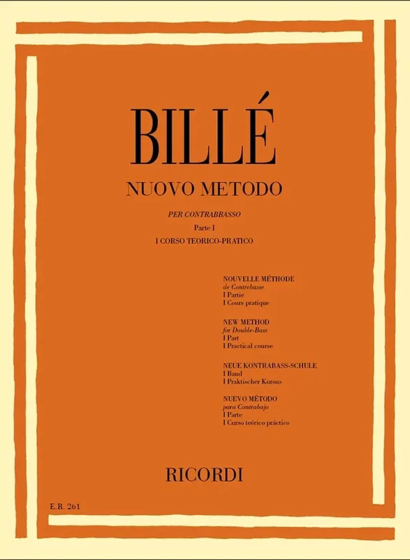 BILLE’ – Nuovo metodo per contrabbasso a 4 e 5 corde vol. 1