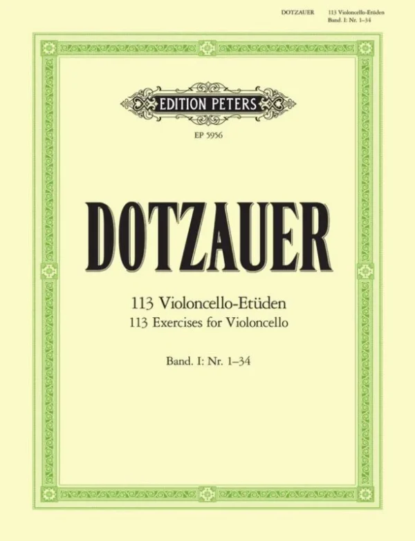 DOTZAUER – 113 Violoncello-Etuden Volume 1