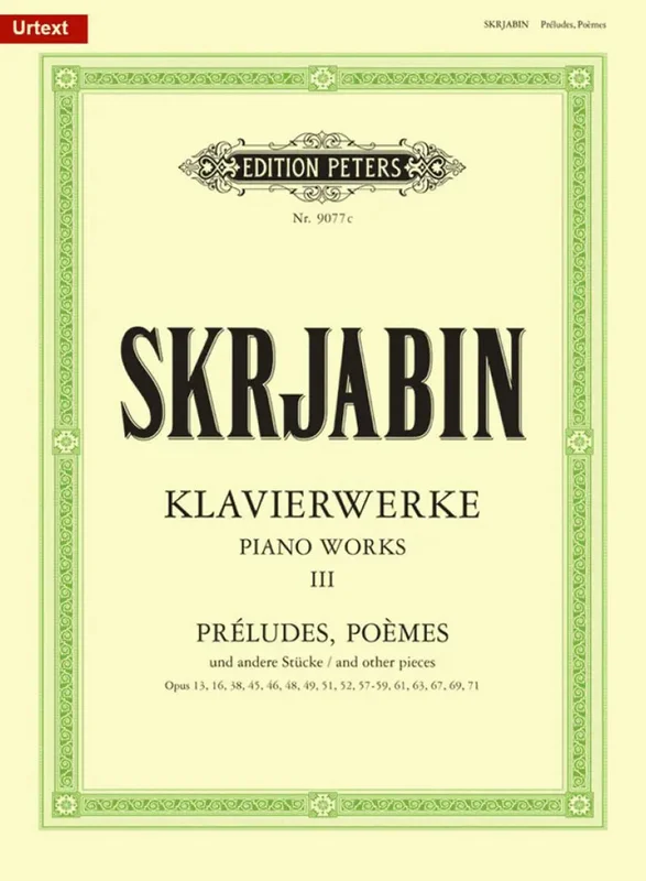SKRJABIN – Ausgewahlte Klavierwerke – Band 3