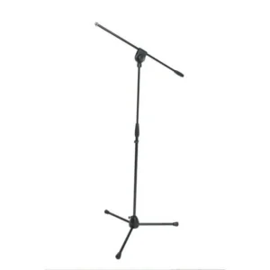 Proel PRO100BK Asta microfonica a giraffa base tripoide alluminio, Nero Opaco