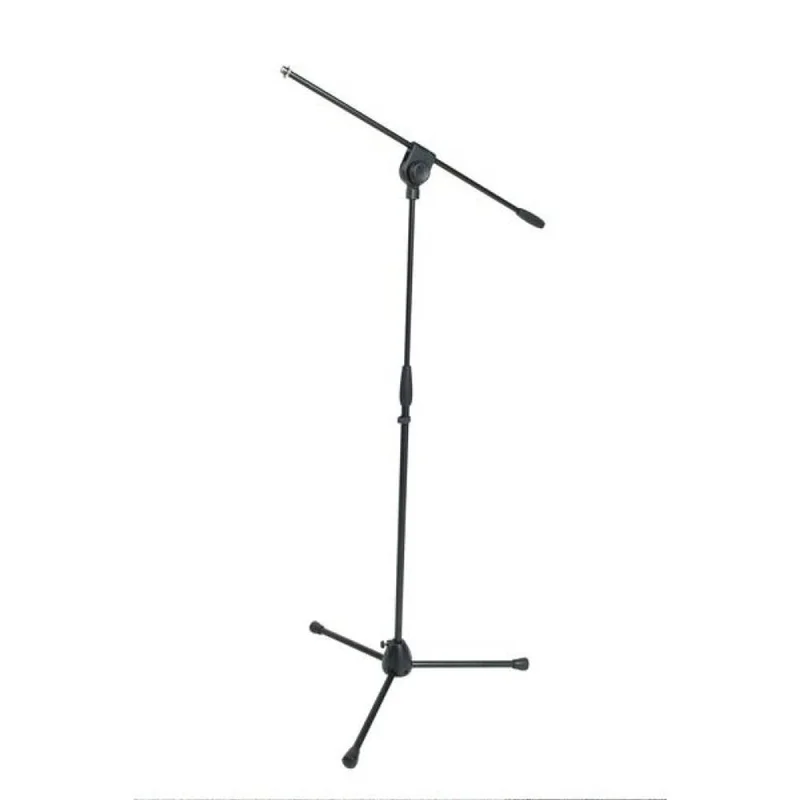 Proel PRO100BK Asta microfonica a giraffa base tripoide alluminio, Nero Opaco