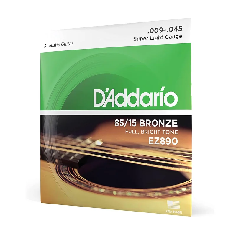 D’Addario EZ890 Super Light 09-45 Corde 6 per Chitarra Acustica American Bronze
