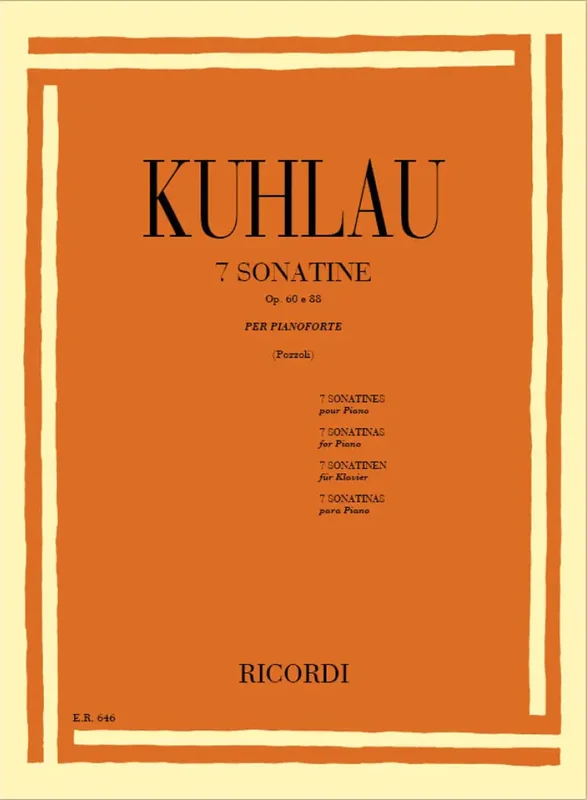 KUHLAU – 7 Sonatine Op. 60, Op. 88