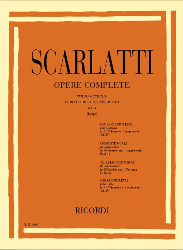 SCARLATTI – Opere Complete Per Clavicembalo Vol. IV