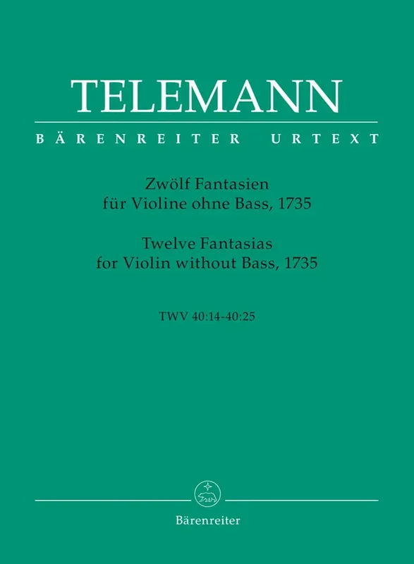 TELEMANN – Twelve Fantasias for Violin without Bass TWV 40: 14-25