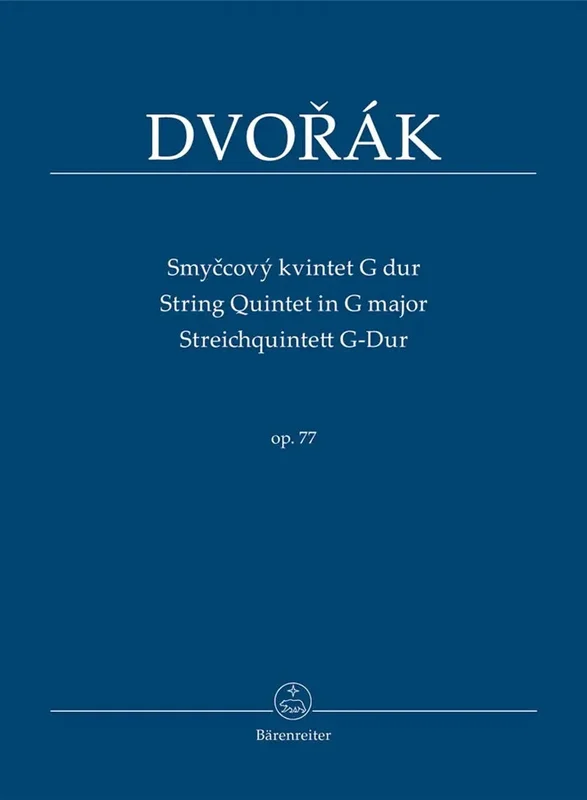 DVORAK – String Quintet In G, Op.77 – Study Score