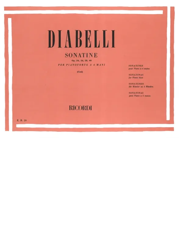 DIABELLI – 5 Sonatine Op.24, 54, 58, 60