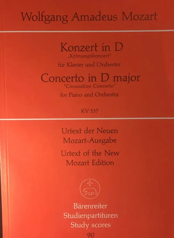 MOZART – Concerto For Piano And Orchestra 26 KV537