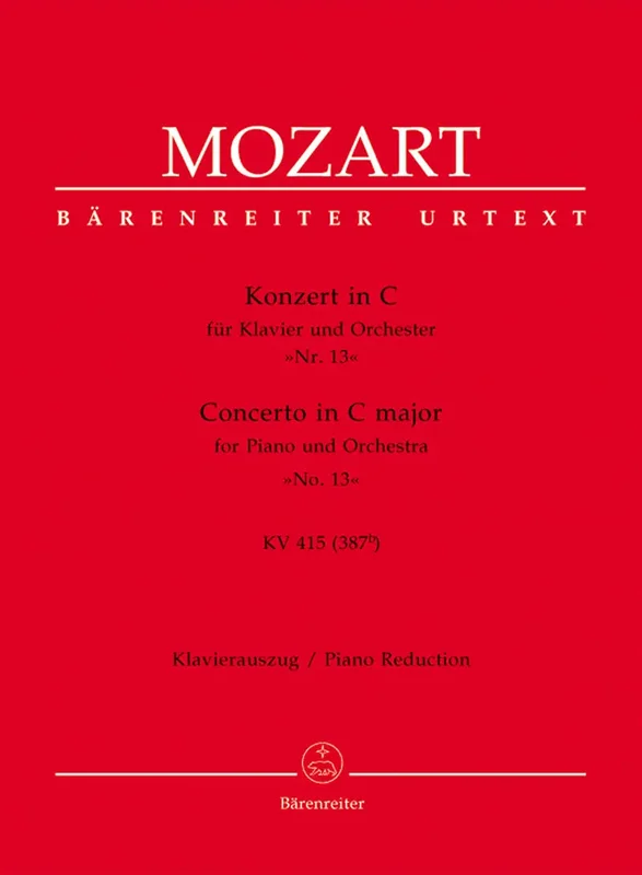 MOZART – Konzert Nr. 13 C-Dur KV 415 (387b)