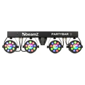 Beamz PartyBar3 Barra d’illuminazione 4PAR 9x1W RGB MagicBall DMX IR + treppiedi